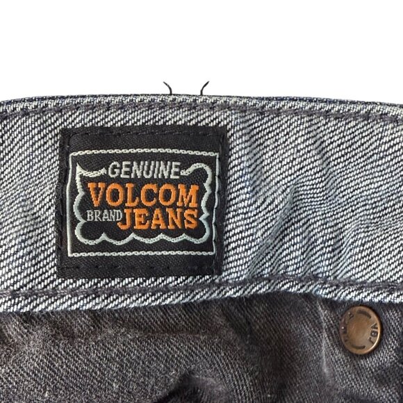 Volcom Mens Blackhart Jeans Size 28x29 Relaxed Fit Dark Wash Denim Straight-Leg - Picture 10 of 14